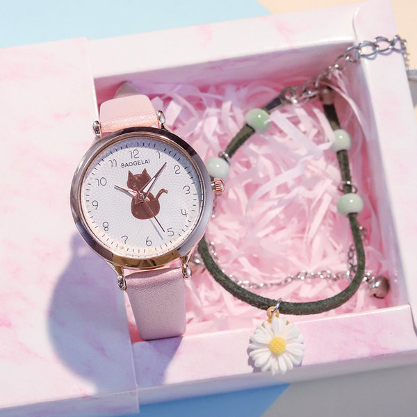 Водоустойчив детски часовник с каишка от еко кожа