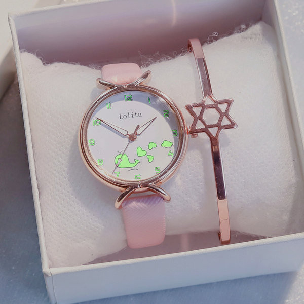 Детски кожен - часовник в няколко цвята 