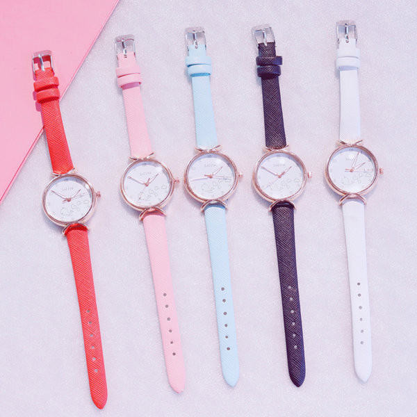 Детски кожен - часовник в няколко цвята 