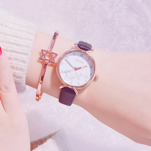 Детски кожен - часовник в няколко цвята 