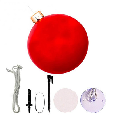 Kalėdinis pripučiamas dekoratyvinis rutulys PVC milžiniškas didelis rutulinis medžio ornamentas lauko dekoravimas žaislinis rutulys lauko kiemo apdaila