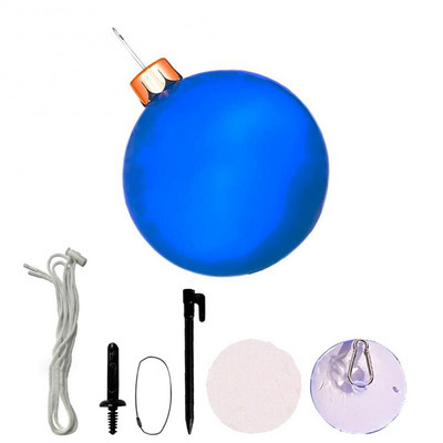 Kalėdinis pripučiamas dekoratyvinis rutulys PVC milžiniškas didelis rutulinis medžio ornamentas lauko dekoravimas žaislinis rutulys lauko kiemo apdaila