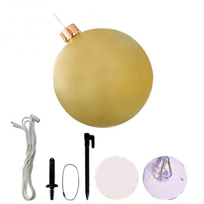 Kalėdinis pripučiamas dekoratyvinis rutulys PVC milžiniškas didelis rutulinis medžio ornamentas lauko dekoravimas žaislinis rutulys lauko kiemo apdaila