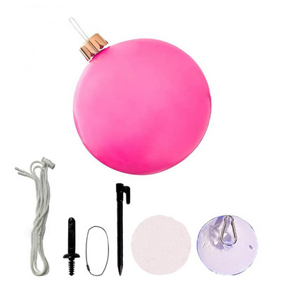 Kalėdinis pripučiamas dekoratyvinis rutulys PVC milžiniškas didelis rutulinis medžio ornamentas lauko dekoravimas žaislinis rutulys lauko kiemo apdaila