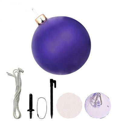 Kalėdinis pripučiamas dekoratyvinis rutulys PVC milžiniškas didelis rutulinis medžio ornamentas lauko dekoravimas žaislinis rutulys lauko kiemo apdaila