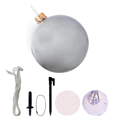 Kalėdinis pripučiamas dekoratyvinis rutulys PVC milžiniškas didelis rutulinis medžio ornamentas lauko dekoravimas žaislinis rutulys lauko kiemo apdaila