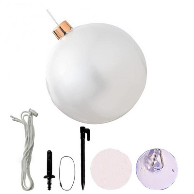 Kalėdinis pripučiamas dekoratyvinis rutulys PVC milžiniškas didelis rutulinis medžio ornamentas lauko dekoravimas žaislinis rutulys lauko kiemo apdaila