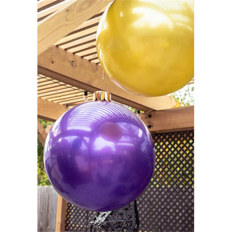 Kalėdinis pripučiamas dekoratyvinis rutulys PVC milžiniškas didelis rutulinis medžio ornamentas lauko dekoravimas žaislinis rutulys lauko kiemo apdaila