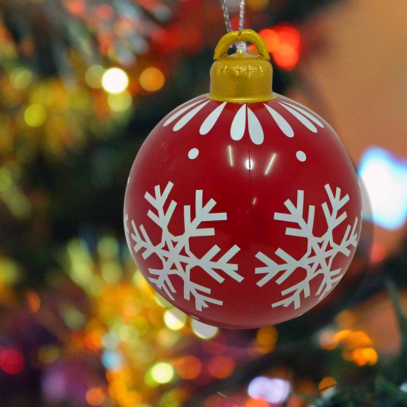 60 см голяма PVC коледна топка украса Коледна елха Новогодишни подаръци Коледа Коледа семейни надуваеми играчки на открито 2023 n