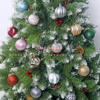 2022 Navidad Decor Ροζ Χρυσό Κόκκινο Χριστουγεννιάτικες Μπάλες Στολίδια Διακοσμήσεις Χριστουγεννιάτικων Δέντρων Παιχνίδια για Διακοσμητικά πάρτι στο σπίτι Noel