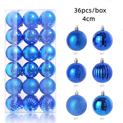 36 tk 4 cm roosikuldsed punased jõulupallid, ehis jõulupuu ripats, uusaastakingitus 2023 Navidad Noel DIY kodu jõulukaunistus