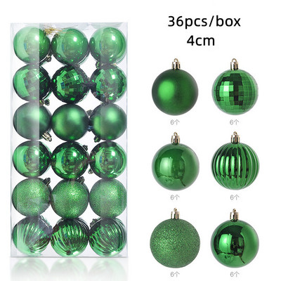 36 tk 4 cm roosikuldsed punased jõulupallid, ehis jõulupuu ripats, uusaastakingitus 2023 Navidad Noel DIY kodu jõulukaunistus