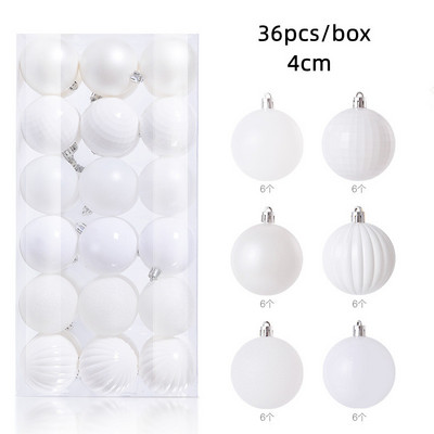 36 tk 4 cm roosikuldsed punased jõulupallid, ehis jõulupuu ripats, uusaastakingitus 2023 Navidad Noel DIY kodu jõulukaunistus