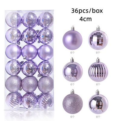 36 tk 4 cm roosikuldsed punased jõulupallid, ehis jõulupuu ripats, uusaastakingitus 2023 Navidad Noel DIY kodu jõulukaunistus