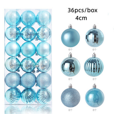 36 tk 4 cm roosikuldsed punased jõulupallid, ehis jõulupuu ripats, uusaastakingitus 2023 Navidad Noel DIY kodu jõulukaunistus