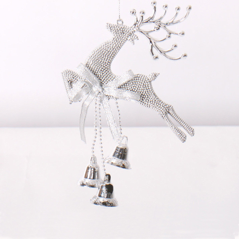 2022 Коледа злато червено сребро Елк висулка Весела коледна елха Декорации за дома Коледни орнаменти Висящи висулки Navidad