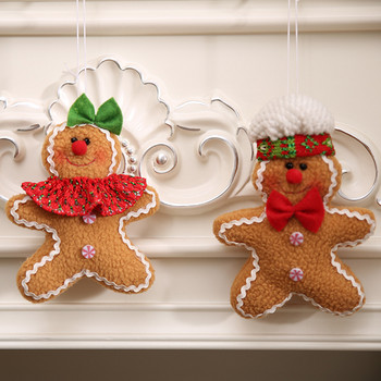 Коледна украса Navidad Gingerbread Man Snowman Chrismas Tree Pendant Decoration New Year Noel Decor for Home Ornaments