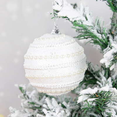 8cm kuldvahust pärlitest jõulupallid, ehistused purunemiskindlad rippuvad jõulukuusepallid jõulukaunistused Navidad Noel
