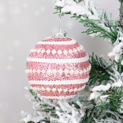 8cm kuldvahust pärlitest jõulupallid, ehistused purunemiskindlad rippuvad jõulukuusepallid jõulukaunistused Navidad Noel