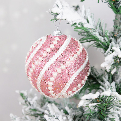 8cm kuldvahust pärlitest jõulupallid, ehistused purunemiskindlad rippuvad jõulukuusepallid jõulukaunistused Navidad Noel