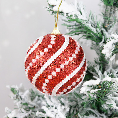 8cm kuldvahust pärlitest jõulupallid, ehistused purunemiskindlad rippuvad jõulukuusepallid jõulukaunistused Navidad Noel