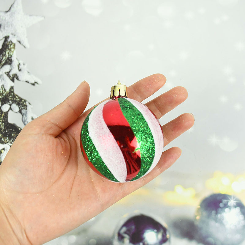 6 бр. 6 см коледна топка Пластмасова коледна елха Висящи висящи орнаменти Коледна украса за дома Navidad 2023 Новогодишен декор