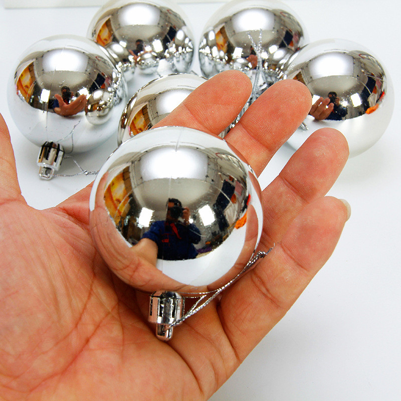 6 бр./Партида 6 см/2,4 инча Коледна елха Декорация Цветни кухи топки Орнаменти Закачете безделница Топка за домашен бар Парти украса