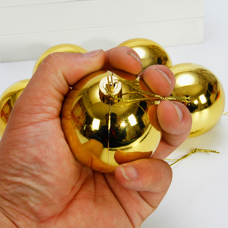 6 бр./Партида 6 см/2,4 инча Коледна елха Декорация Цветни кухи топки Орнаменти Закачете безделница Топка за домашен бар Парти украса