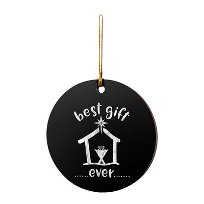 Jeesuse kristlik jõulupuu rippuv ripats Jeesuse lugu Ümmargune rippkaunistused Ise isetegemine Head uut pidu Kodukaunistus Navidad Kingitusmänguasi