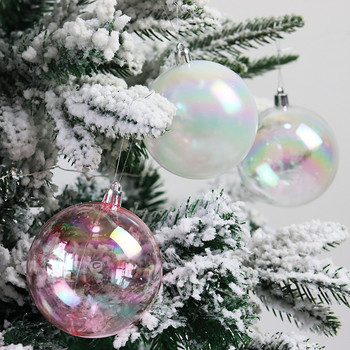1 комплект PET топка с коледни орнаменти Коледна елха Висяща безделница Топка за коледно парти Детски подарък Подарък Коледна украса
