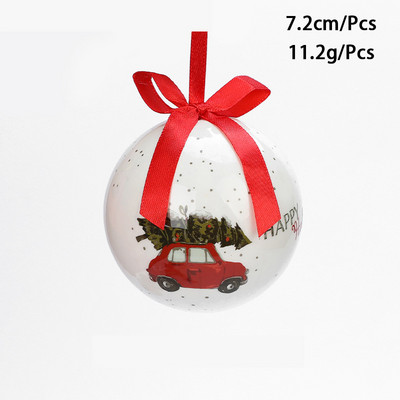 Värvilised pallid 2023. aasta jõuluballi kaunistused jõulukuuse kaunistamiseks mõeldud kaunistused 7,2 cm XMAS Ball Festivali riietustarbed