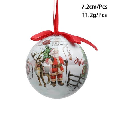 Värvilised pallid 2023. aasta jõuluballi kaunistused jõulukuuse kaunistamiseks mõeldud kaunistused 7,2 cm XMAS Ball Festivali riietustarbed
