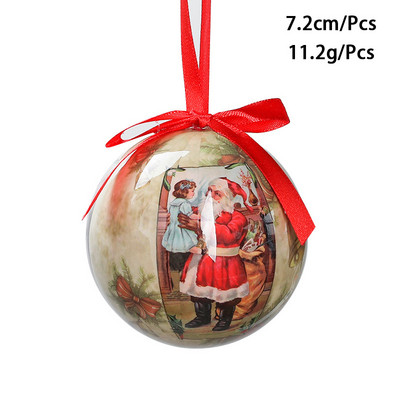 Värvilised pallid 2023. aasta jõuluballi kaunistused jõulukuuse kaunistamiseks mõeldud kaunistused 7,2 cm XMAS Ball Festivali riietustarbed