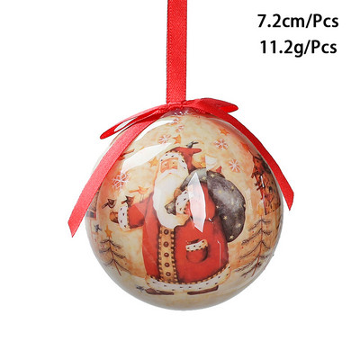 Värvilised pallid 2023. aasta jõuluballi kaunistused jõulukuuse kaunistamiseks mõeldud kaunistused 7,2 cm XMAS Ball Festivali riietustarbed