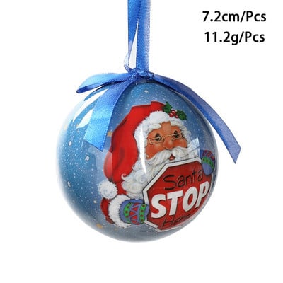 Värvilised pallid 2023. aasta jõuluballi kaunistused jõulukuuse kaunistamiseks mõeldud kaunistused 7,2 cm XMAS Ball Festivali riietustarbed