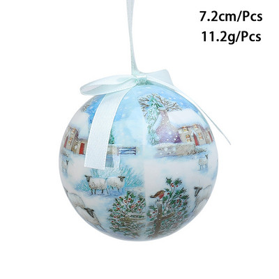 Värvilised pallid 2023. aasta jõuluballi kaunistused jõulukuuse kaunistamiseks mõeldud kaunistused 7,2 cm XMAS Ball Festivali riietustarbed