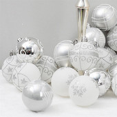 24 TK Jõulupalli ornament Loominguline sädelev jõulupuukaunistus Xmas Ball DIY Kodu sisehoovi taustal paigutustarvikud