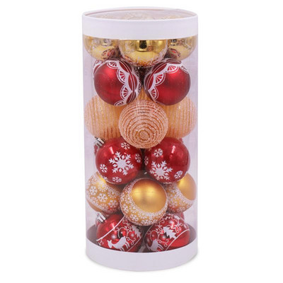 24 TK Jõulupalli ornament Loominguline sädelev jõulupuukaunistus Xmas Ball DIY Kodu sisehoovi taustal paigutustarvikud