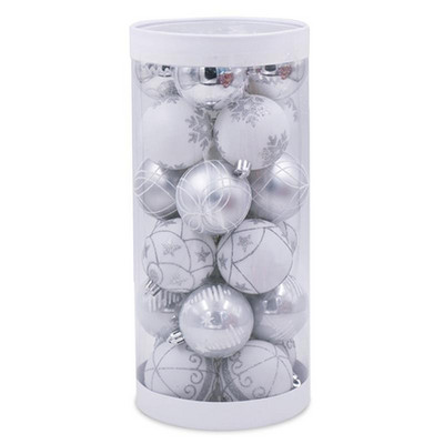 24 TK Jõulupalli ornament Loominguline sädelev jõulupuukaunistus Xmas Ball DIY Kodu sisehoovi taustal paigutustarvikud