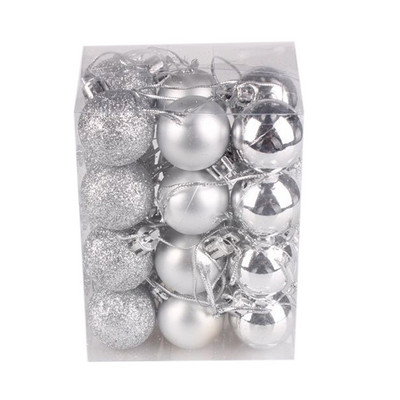 24tk 3cm jõulupall Jõulupuu pallid Xmas Decor Pühadepeo kaunistus Kuldne roosa šampanjapunane uusaasta kingitus