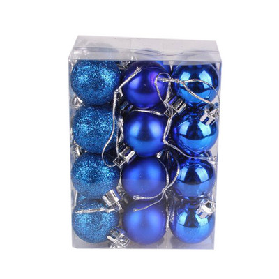 24tk 3cm jõulupall Jõulupuu pallid Xmas Decor Pühadepeo kaunistus Kuldne roosa šampanjapunane uusaasta kingitus