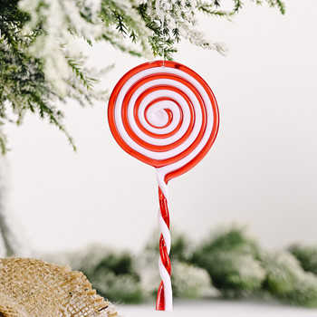 3D Коледна висулка Висяща висулка Candy Cane Висящ орнамент Коледно дърво Парти Декор Navidad Decoraciones Para El Hogar Home Decor