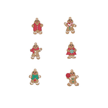 1 комплект Орнаменти за джинджифилово човече за декорации на коледно дърво Малък размер Gingerman Висящи талисмани Коледно дърво Орнамент Празнично деко