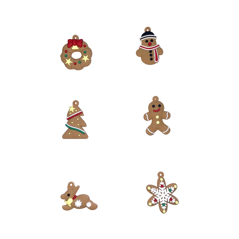 1 комплект Орнаменти за джинджифилово човече за декорации на коледно дърво Малък размер Gingerman Висящи талисмани Коледно дърво Орнамент Празнично деко