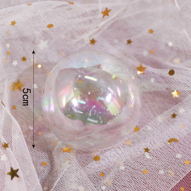 10 бр./комплект от коледни прозрачни цветни топки Декорация на дома Сватбена градинска елха Висящо парти Декорация за подарък 3/4/5 см