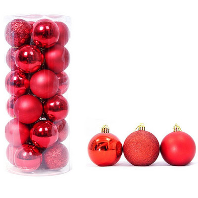 24tk/komplekt Säravad jõulukuusepallid, värvilised jõulupidu Koduaia jõulud Navidad Natali kaunistustarbed