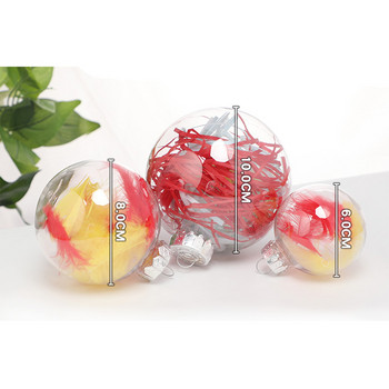 Διαφανής κούφια πλαστική χριστουγεννιάτικη μπάλα Creative DIY Διακοσμητικές Μπάλες Διακόσμηση δωματίου Πρωτοχρονιάτικα Χριστουγεννιάτικα Διακοσμητικά για το Σπίτι 2023