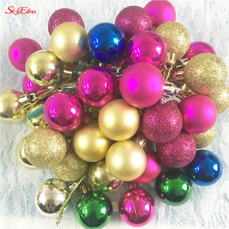 12 цвята коледни топки Орнаменти за коледна елха Топки коледни декорации Висящи висулки за дърво Подарък за Нова година 2021 Noel 5z