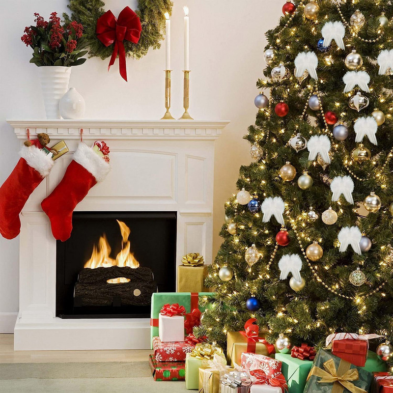 1//5/10 TK Ingel valge sulgedega tiivaga jõulupuu kaunistus rippuv kaunistus kvaliteetne valge pulmadekoratsioon jõuludeks