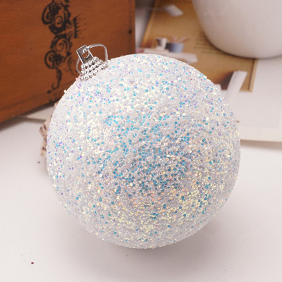 Glitter Χριστουγεννιάτικη Μπάλα Χριστουγεννιάτικα Στολίδια Κρεμαστά μενταγιόν δέντρου Διακόσμηση πρωτοχρονιάτικων πάρτι Μπάλες από αφρό 8cm